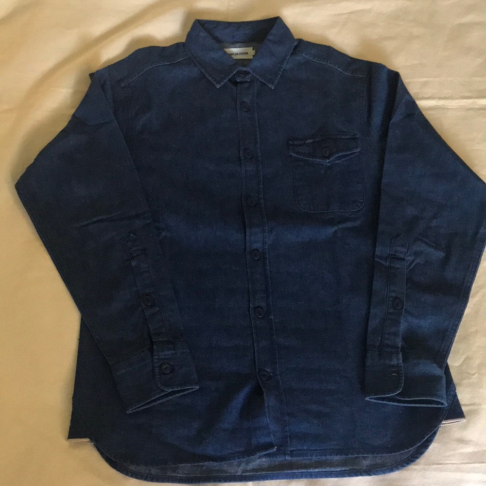 Taylor Stitch selvage shirt blue sz 40
